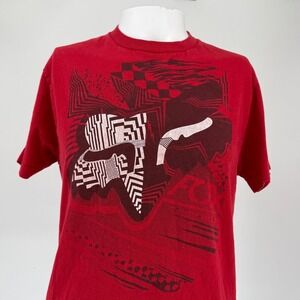Fox Racing Mens Graphic T-Shirt Red Short Sleeve Motocross Logo Tee Size M